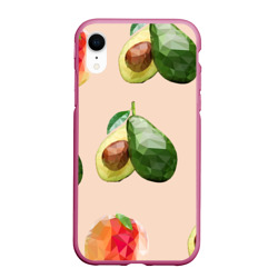 Персик и авокадо – Чехол для iPhone XR матовый с принтом купить