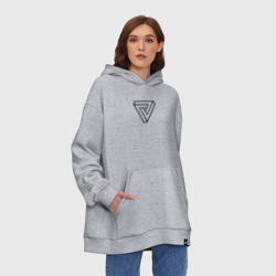 Худи SuperOversize хлопок Чёрный треугольник бесконечности - фото 2