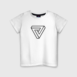 Детская футболка хлопок Чёрный треугольник бесконечности