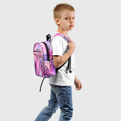 Детский рюкзак 3D Разлитая смешанная краска - фото 2