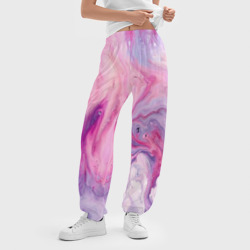 Женские джоггеры оверсайз 3D Разлитая смешанная краска - фото 2