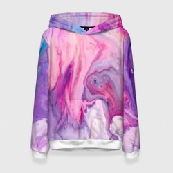 Женская толстовка 3D Разлитая смешанная краска