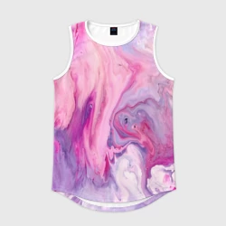 Мужская спортивная майка 3D Разлитая смешанная краска