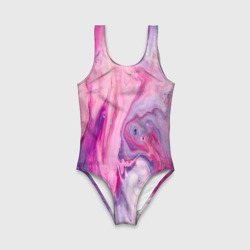 Детский купальник 3D Разлитая смешанная краска - фото 2