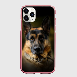 Чехол для iPhone 11 Pro Max матовый Немецкая овчарка