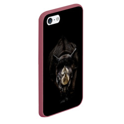 Чехол для iPhone 5/5S матовый Мощный носорог - фото 2