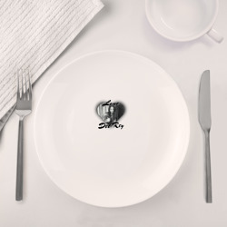 Набор: тарелка + кружка Lana Del Rey black heart  - фото 2