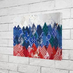 Холст прямоугольный Флаг России в стиле пэчворк - фото 2