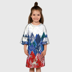 Детское платье 3D Флаг России в стиле пэчворк - фото 2