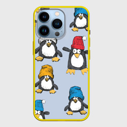 Чехол для iPhone 14 Pro Смешные пингвины