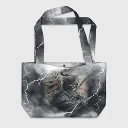 Пляжная сумка 3D Дракон и самурай