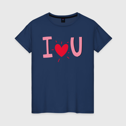 Женская футболка хлопок с принтом Снова про любовь, вид спереди #2