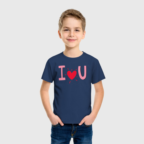 Детская футболка хлопок с принтом Снова про любовь, фото на моделе #1