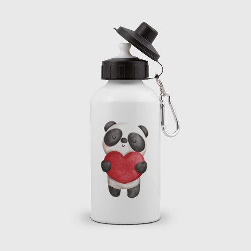 Бутылка спортивная Панда держит сердечко