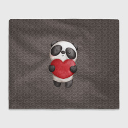 Плед 3D Панда с сердечком