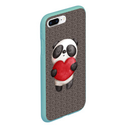 Чехол для iPhone 7Plus/8 Plus матовый Панда с сердечком - фото 2