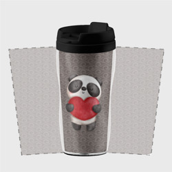 Термокружка-непроливайка Панда с сердечком - фото 2