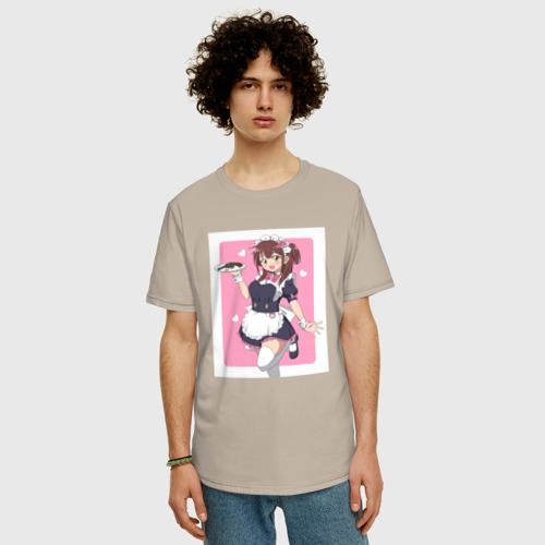 Мужская футболка хлопок Oversize с принтом Nagomi Wahira арт, фото на моделе #1