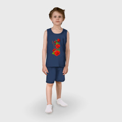 Детская пижама с шортами хлопок Прекрасная Людмила - букет из роз - фото 2