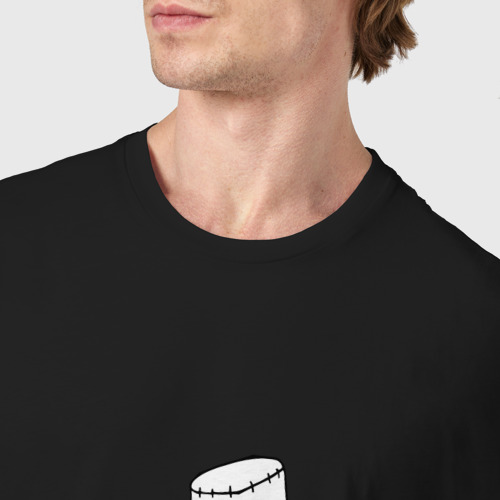 Мужская футболка хлопок с принтом Вещь Аддамс, фото #4