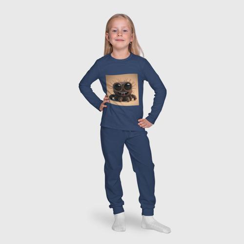 Детская пижама с лонгсливом хлопок Веселый паучок, цвет темно-синий - фото 7