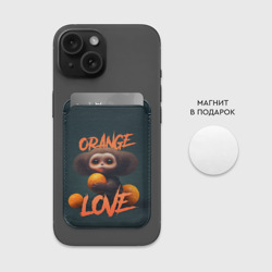 Картхолдер Magsafe магнитный Милый персонаж с мандарином - фото 2