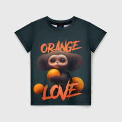 Детская футболка 3D Милый персонаж с мандарином