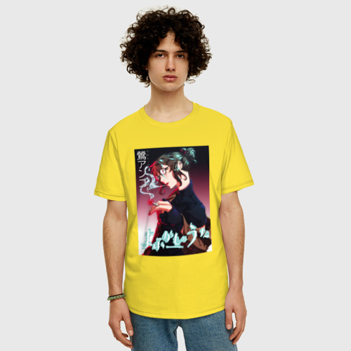 Мужская футболка хлопок Oversize с принтом Anko Uguisu, фото на моделе #1