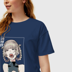 Женская футболка хлопок Oversize Надзуна Нанакуса арт - фото 2