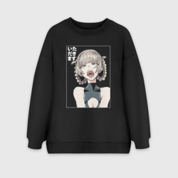 Женский свитшот oversize без начеса хлопок Надзуна Нанакуса арт