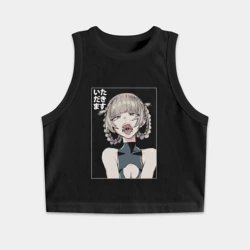 Женская укороченная майка-топ хлопок Надзуна Нанакуса арт