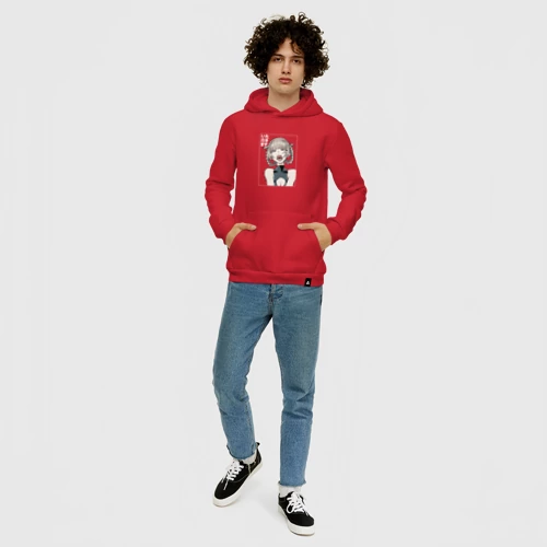 Мужская толстовка хлопок с принтом Надзуна Нанакуса арт, вид сбоку #3