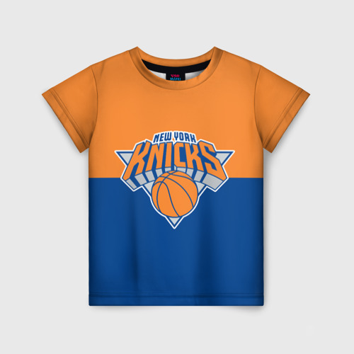 Детская футболка 3D с принтом Нью-Йорк Никс НБА, вид спереди #2