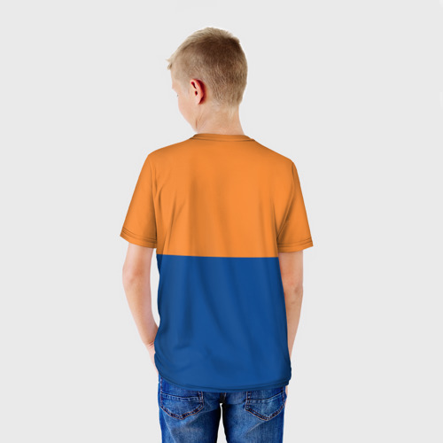 Детская футболка 3D с принтом Нью-Йорк Никс НБА, вид сзади #2