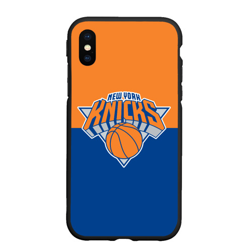 Чехол для iPhone XS Max матовый с принтом Нью-Йорк Никс НБА, вид спереди #2