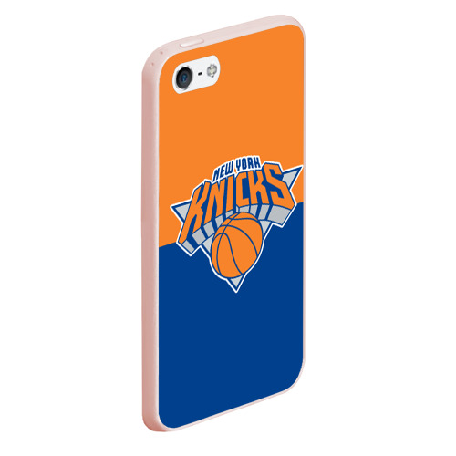 Чехол для iPhone 5/5S матовый Нью-Йорк Никс НБА, цвет светло-розовый - фото 3