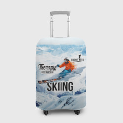Чехол для чемодана 3D Горные лыжи спуск