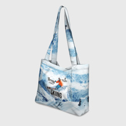 Пляжная сумка 3D Горные лыжи спуск - фото 2