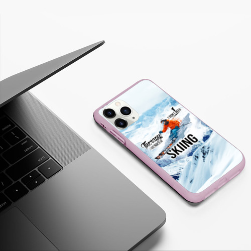 Чехол для iPhone 11 Pro матовый с принтом Горные лыжи спуск, фото #5