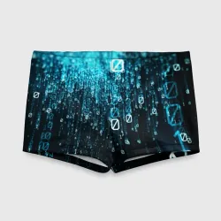 Детские купальные плавки 3D Двоичный код