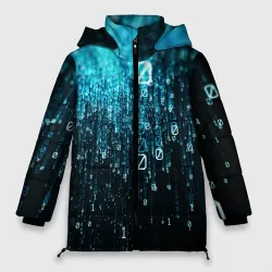 Женская зимняя куртка Oversize Двоичный код