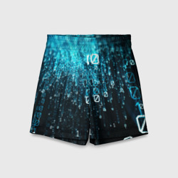 Детские спортивные шорты 3D Двоичный код