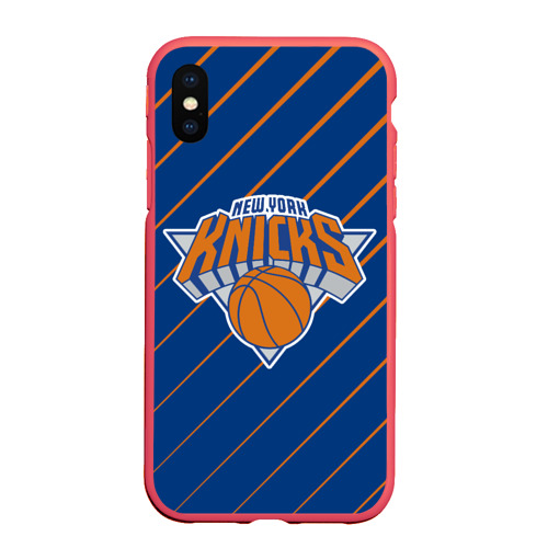 Чехол для iPhone XS Max матовый Нью-Йорк Никс - НБА, цвет красный
