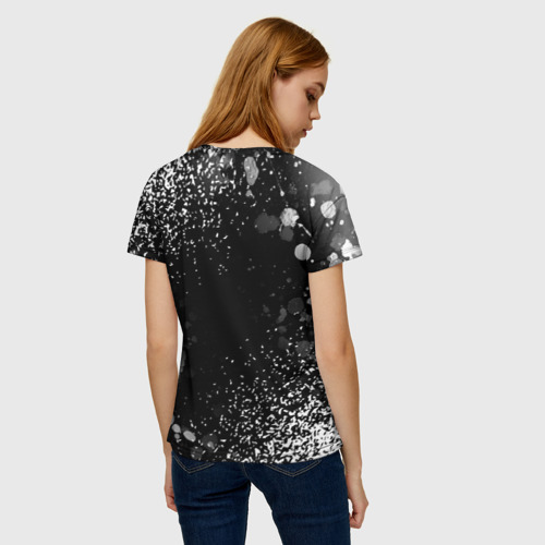 Женская футболка 3D с принтом Йог и этим все сказано: на темном, вид сзади #2