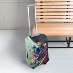 Чехол для чемодана 3D Космос в стиле кубизма - фото 2