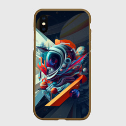 Чехол для iPhone XS Max матовый Космос в стиле кубизма