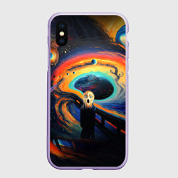 Чехол для iPhone XS Max матовый Крик в космосе