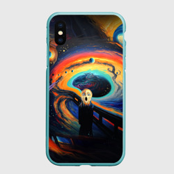 Чехол для iPhone XS Max матовый Крик в космосе