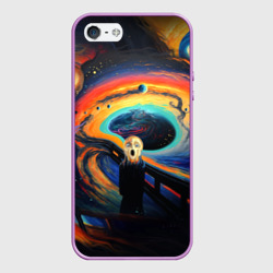 Чехол для iPhone 5/5S матовый Крик в космосе