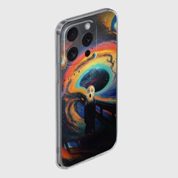 Чехол для iPhone 15 Pro силиконовый с защитой камеры Крик в космосе - фото 2